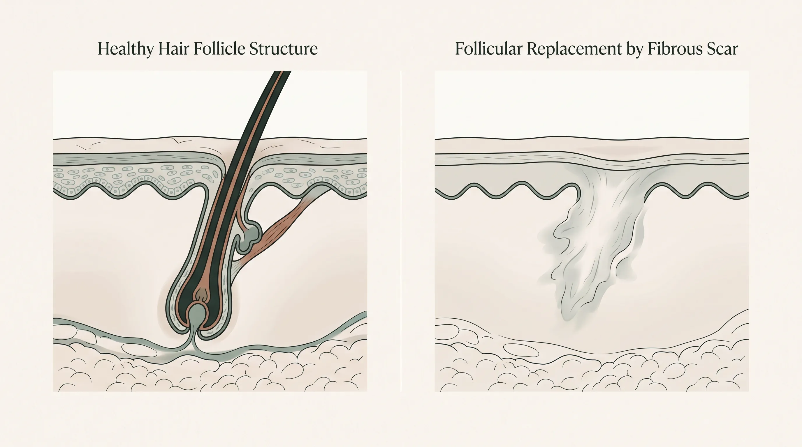 Viable vs destroyed follicle